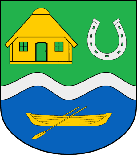 Wappen der Gemeinde Groß Sarau im Kreis Herzogtum Lauenburg, Schleswig-Holstein.